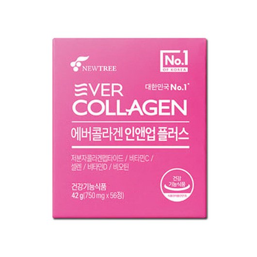 에버콜라겐 인앤업 플러스 750mg x 56정, 상세페이지 참조, 1개