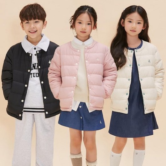 [정품]빈폴키즈 겨울 따뜻한 [BANOL KIDS] 덕다운 리버서블 한줌 경량패딩 3종 택1 아동 패딩