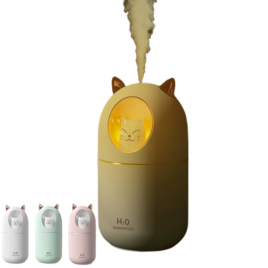 희라미 소형 가습기 화이트 무드등 간편 세척 편한 저소음 습도 조절 캠핑용, 상세페이지 참조, 핑크