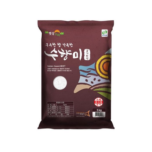 수향미 2024년산 햅쌀 골든퀸 3호 백미 상등급 5kg 1개, ONE COLOR, 5KG  1개