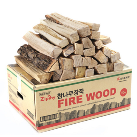 지피니 참나무 장작, 10kg, 2개