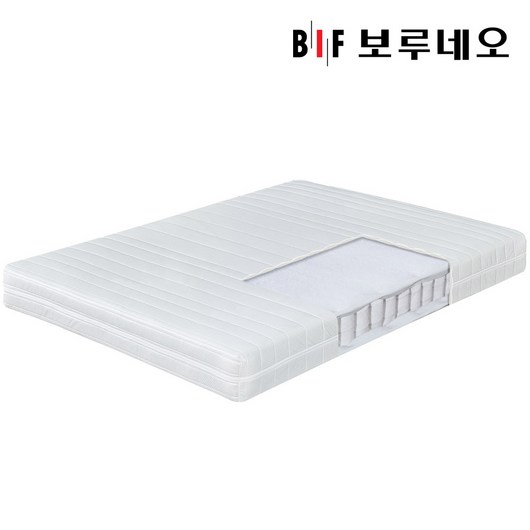 보루네오 베리 독립 스프링 매트리스 더블 PL0080, 화이트
