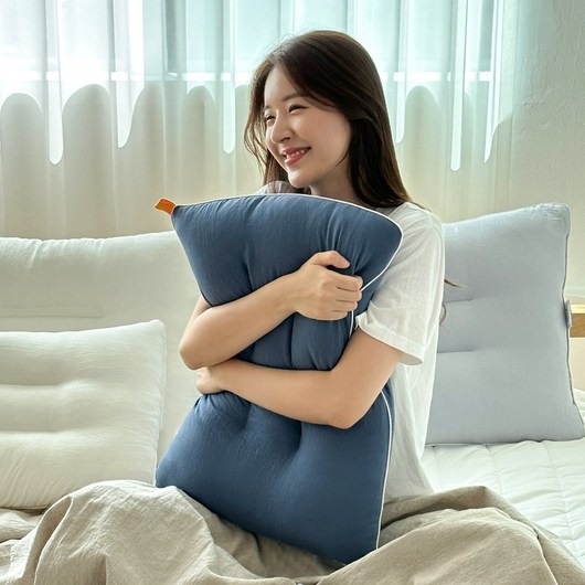 집앤콕 빨아쓰는 애착 경추베개, 베이지, 1개