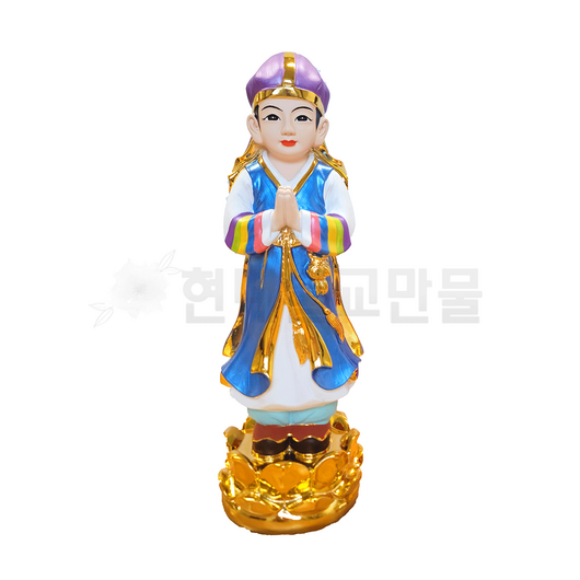 1자 5치 금속 도금 단청 동자 세트, 1개 궁대신