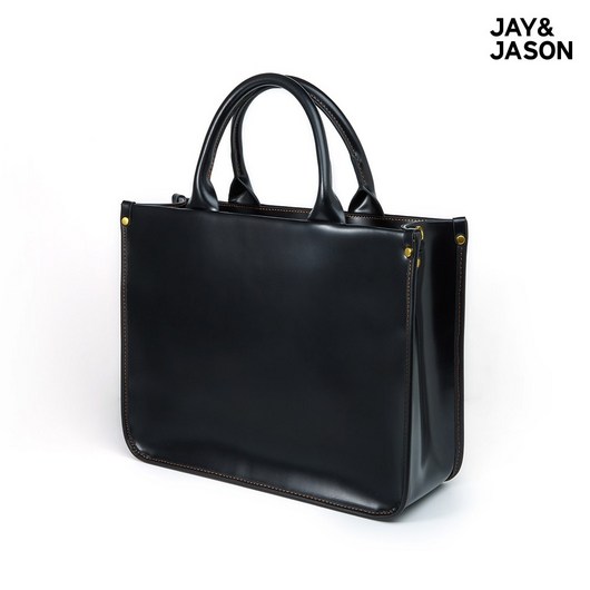 [제이앤제이슨] 남자 직장인 스탠다드 소가죽 정장 비즈니스 노트북 사무용 서류 가방 크로스백 블랙