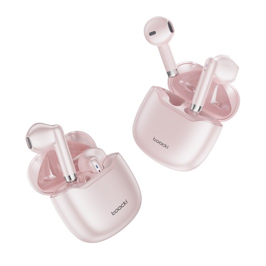 Toocki TWS 블루투스 5.3 무선 이어폰, 핑크1+1