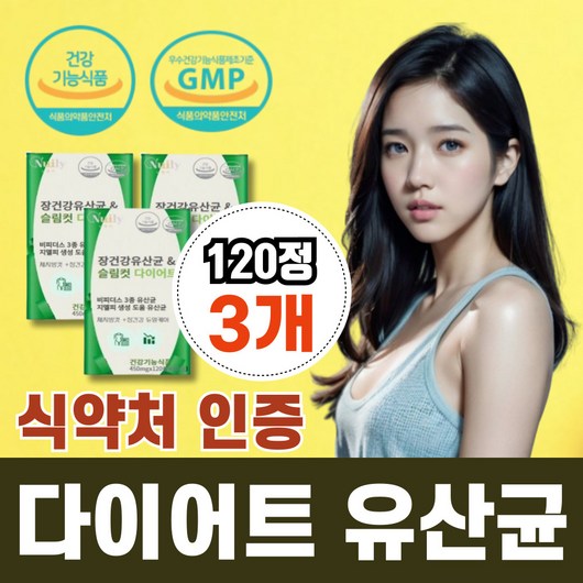 [BNR17유산균] 식약처 인증 다이어트 유산균 비에날씬 비에날17 diet probiotics, 3개, 120회분