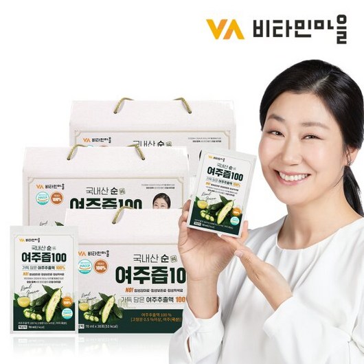비타민마을 국내산 순 여주즙 3박스 총90포, 90개, 70ml