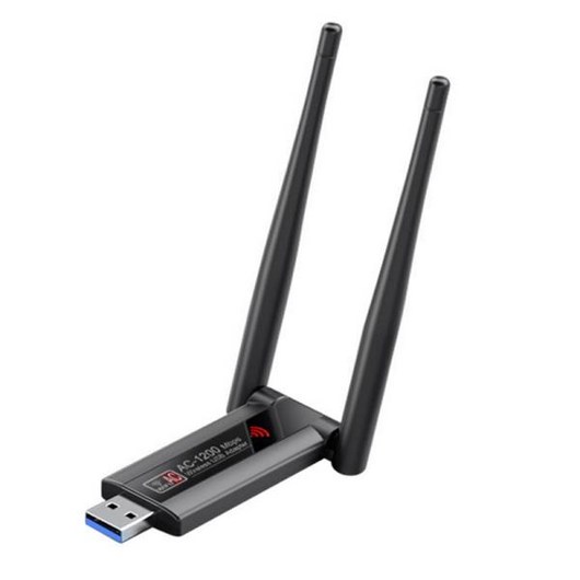 1200M USB 네트워크 카드 RTL8812 듀얼 밴드 2G 5G 무선 AC1200 와이파이 와이파이 WIFI 랜 어댑터 노, 01 Black