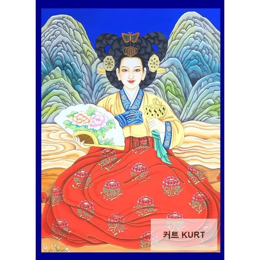 탱화 큐빅 고화질 그림 만들기 선물 비즈 공예 diy 궁대신 대형보석십자수 재료, 100x135cm 전체 원형 큐빅, 1개