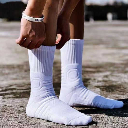 비스포츠 프리미엄 러닝양말 발목보호 이중쿠션 3켤레 SET, 화이트 × 3개, 3개