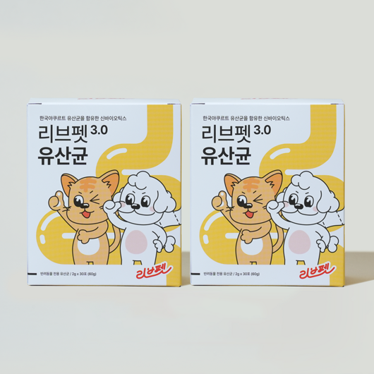 리브펫 강아지 고양이 유산균 3.0 스틱포 분말형, 2개, 장건강/유산균