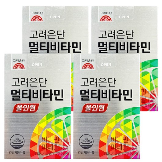 고려은단 멀티비타민 올인원 + 쇼핑백, 4개