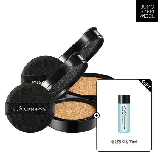 정샘물 에센셜 스킨 누더 쿠션 쿠션 리필용 2개 (클렌징오일30ml 증정), 엔라이트, 0개