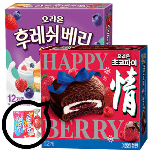 초코파이 해피베리 + 후레쉬베리 요거트 + 후마켓 젤리세트증정, 1세트, 744g