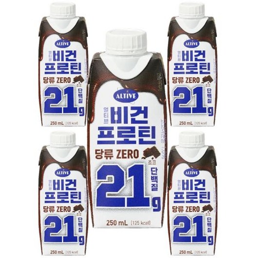 CJ 얼티브 비건프로틴 초코, 250ml, 90개