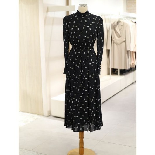 [JJ지고트] 프릴넥 밴딩 플로럴 원피스 GM9A0OP_55 백화점 아울렛 (4197563)