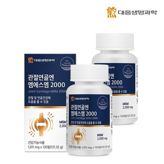 대웅생명과학 관절연골엔 엠에스엠 2000, 120정, 2개