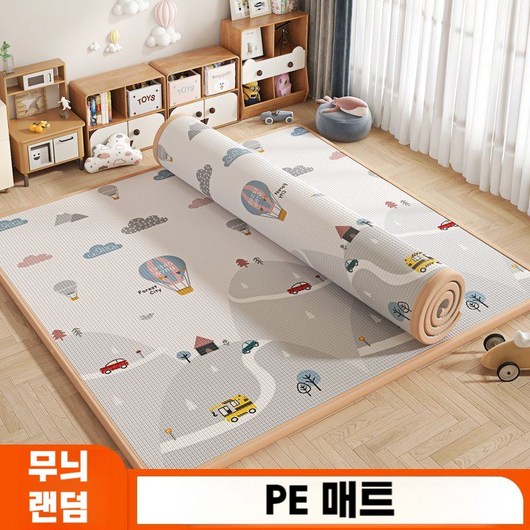 울타리 유아 퍼즐매트 놀이방 아기 거실 층간소음 바닥 매트 어린이 안전 쿠션 TPU 놀이, 150x200 PE 매트