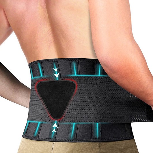 Corsfitness 서포트 허리보호대 요통 완화 디스크 헬스 밴드 허리 건강 보호, BLACK, 1개