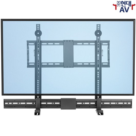 현대AV HD-SB68 사운드바 브라켓 – 무타공 거치대, VESA 마운트 호환, TV 사운드바 설치용, 기가지니 한글 설명서 포함, 블랙, 1개 hw-s61b