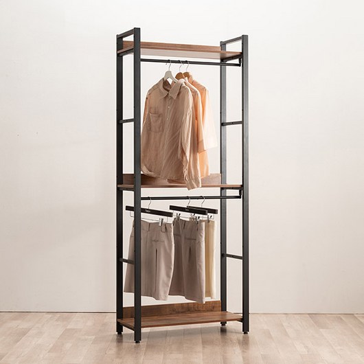 [삼익가구]네시스 시스템 옷장 드레스룸 800 2단 행거형, 브라운