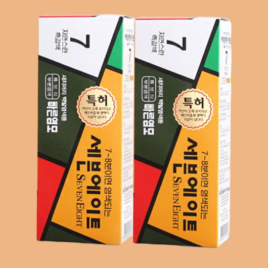 세븐에이트 염색약 크림 새치염색 7호 흑갈색 X 2개