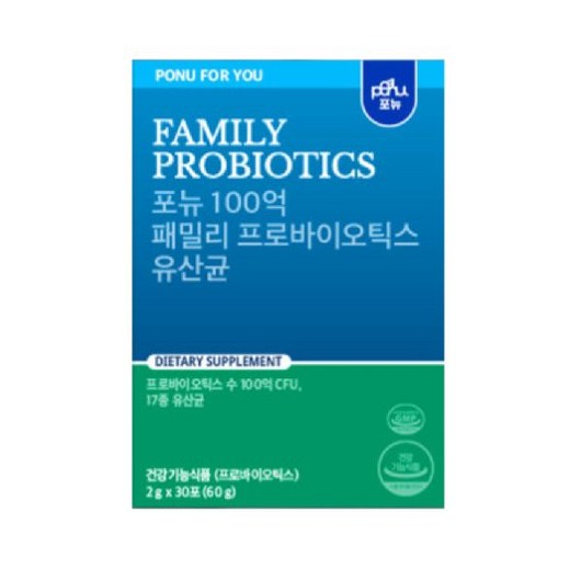 포뉴 100억 패밀리 프로바이오틱스 유산균 2g x 30포, 1박스