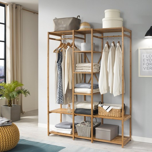 프리메이드 원목 드레스룸 수납행거 1200 시스템 행거, 원목 수납행거1200