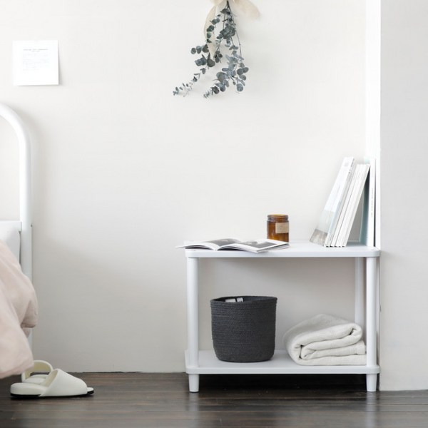  룸앤홈 조립식 2단 진열장, 화이트 