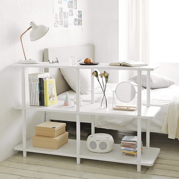  룸앤홈 조립식 거실장 3단, 화이트 