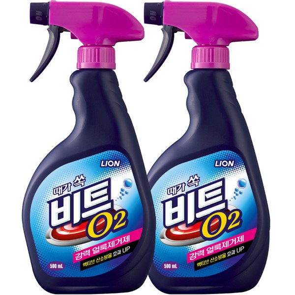 비트 O2 강력 얼룩제거제, 2개, 500ml