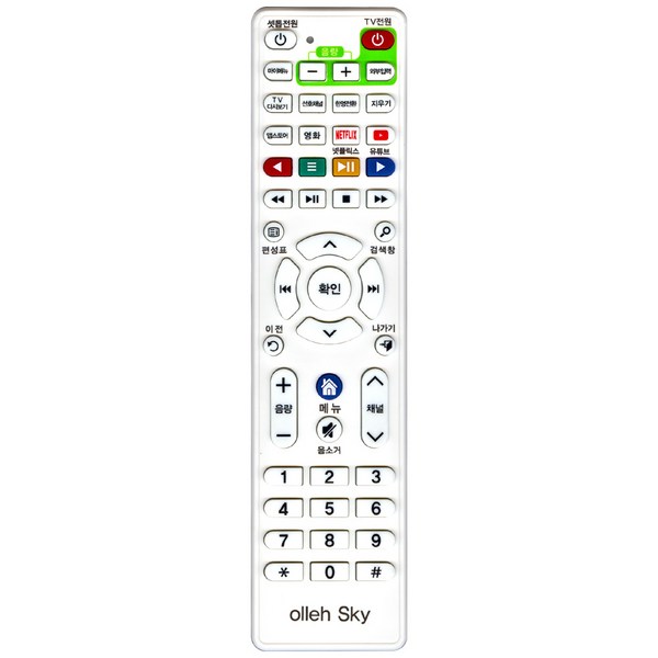 NOTTOO KT 셋톱 LG 삼성 TV 리모컨 ComBo-3010