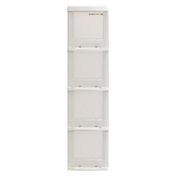 보노하우스 슬림 서랍장 4단 투명, 1개