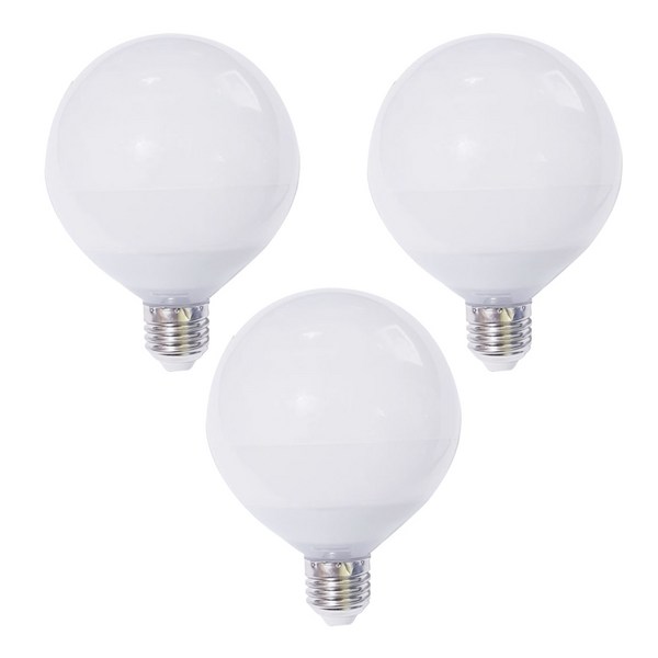 코넬 LED 볼전구 숏넥 12W, 주광색, 3개