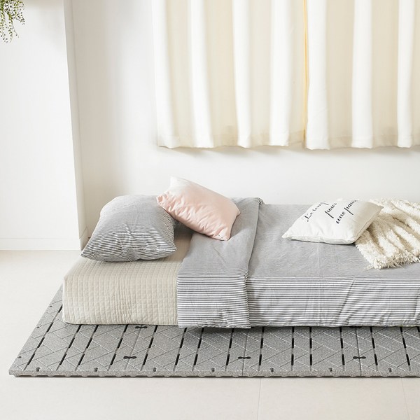  알뜨리 매트리스 받침대 퀸 킹 겸용, 그레이 