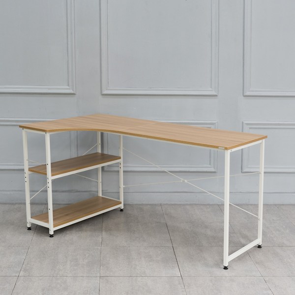  소프시스 위더스 L형 컴퓨터 책상 1480, 화이트 