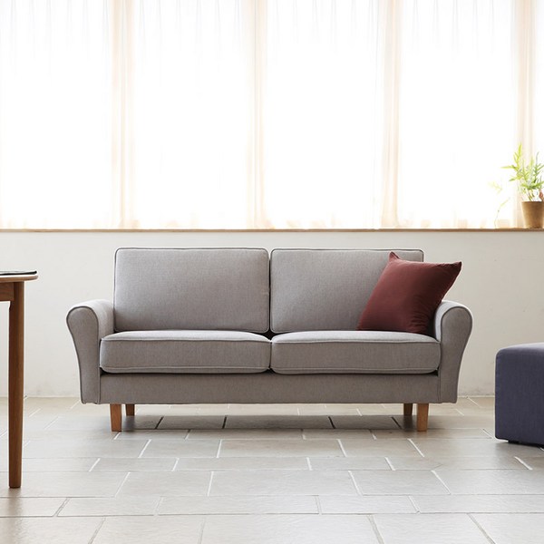 시스디자인 트위 패브릭 3인용 소파 방문설치, 미스티그레이