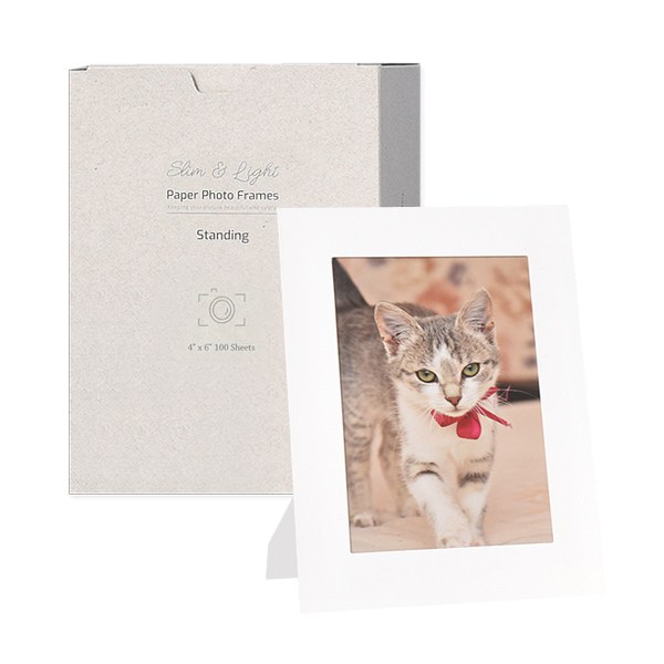  모노라이크 종이액자 슬림앤라이트 스탠딩 100p, 화이트 