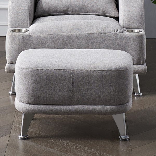  수오 프리미엄 올레스트 생활방수 원단 스툴 H-2663-ST, 그레이 