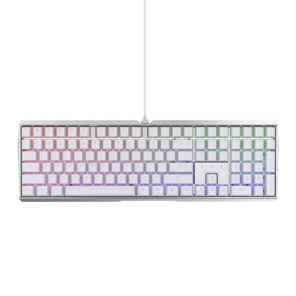  CHERRY MX BOARD 3.0S RGB 기계식 키보드 저소음적축 + 고무 받침대, 화이트, G80-3874HWAKR-0, 일반형 