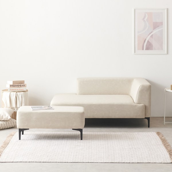 홈페리 오르 아쿠아텍스 패브릭 라운지형 2인용 소파 좌형 방문설치, 아이보리