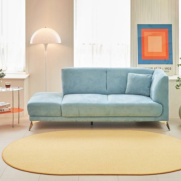  스칸디앤홈 관리편한 보카시 단모 거실 러그 타원형 