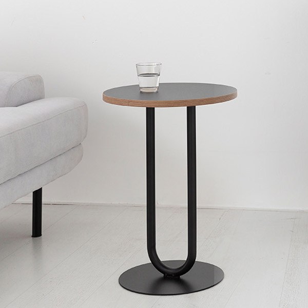 마켓비 DUGED 원형 사이드테이블 C형 4224.4122, 블랙