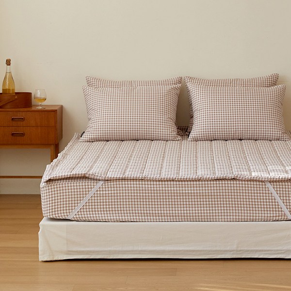  마틸라 스테이 고정밴드 침대 패드, 코코베이지 