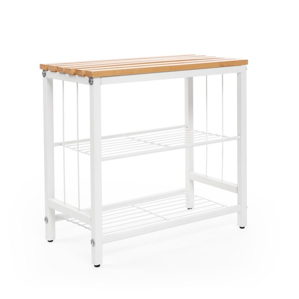 홈엔하우스 너도밤나무 벤치겸 신발정리대 500, 화이트