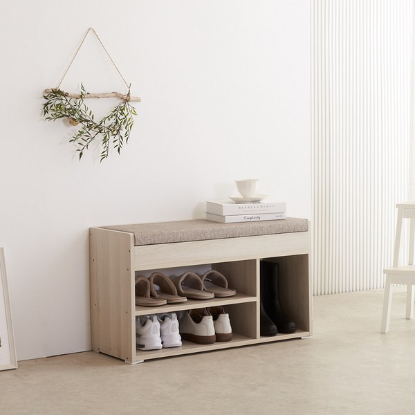 제이디퍼니처 네오 벤치형 현관 신발 정리대, 내추럴