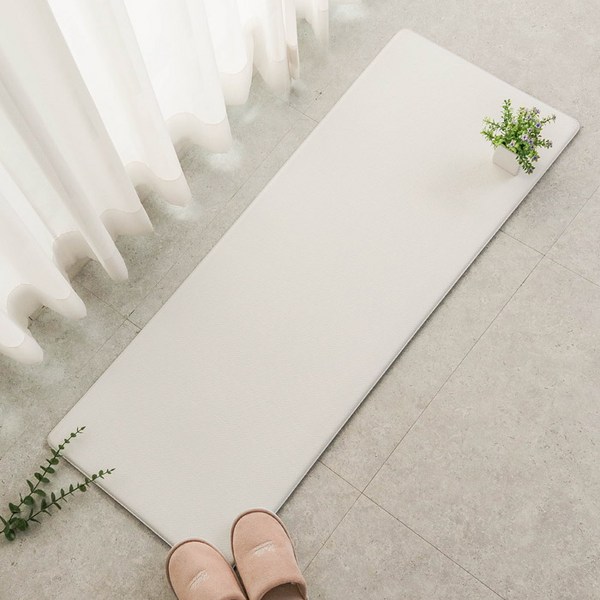  마켓플랜 퓨어 방수 심플 pvc 매트, 화이트 
