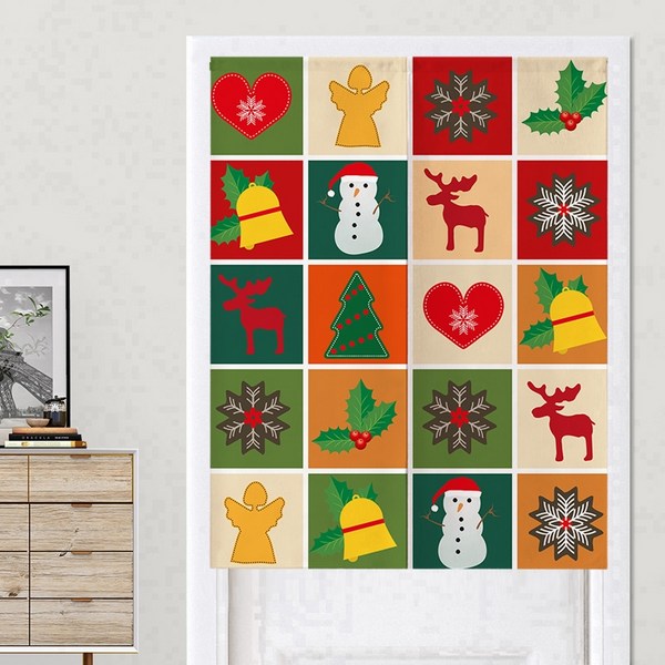 크리스마스 문 가리개커튼 L107