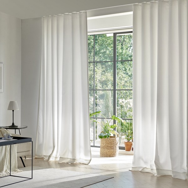  뷰하우스 메이즈 핀형 3중직 사계절 원톤 암막커튼 